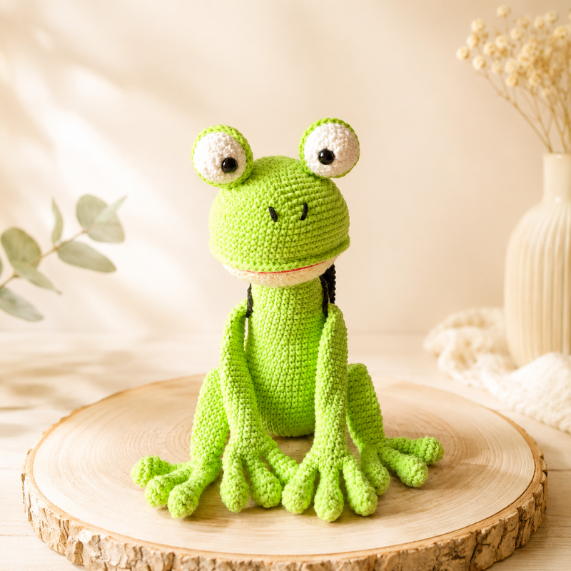Häkelanleitung Frosch Lollo