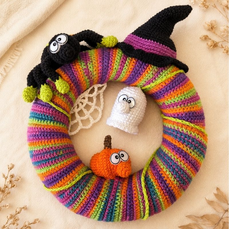 Häkelanleitung Halloweenkranz