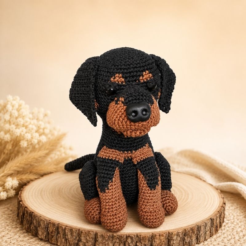 Häkelanleitung Rottweiler Rosi