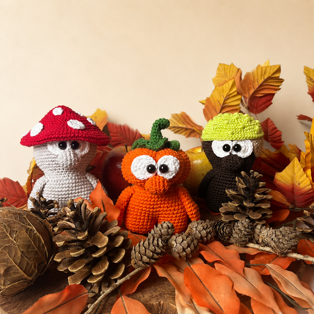 Häkelanleitung Herbsttrio